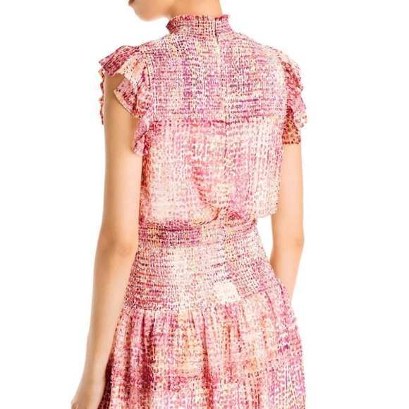 Aqua - Womens Ruffled Metallic Mini Dress - Picture 2 of 5